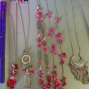 Paparazzi Pink and Silver Necklace Collection